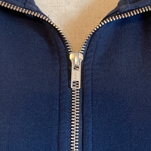 J. CREW Navy Blue Cotton Quarter Zip Pull Over Sweatshirt Sz. XS - Picture 7 of 16